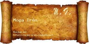 Moga Irén névjegykártya